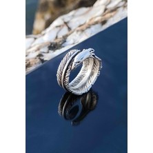 Trend Collection Ayarlanabilir Gümüş Kaplama Erkek Yüzük Kartal Modeli ile Şık Tasarım