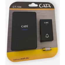 Cata Kablosuz Kapı Zili Pilli 36 Melodili 100 Metre Menzil Siyah CT-104