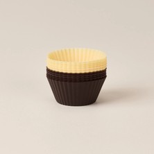 Fackelmann 12'li Silikon Mini Muffin Kalıbı - Krem / Kahverengi