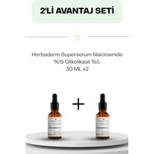 Herbaderm Superserum Niacinamide %15 Glikolikasit %5 30 ml Ikili Set