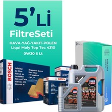 Bosch Fiat Ducato 2.2 Dizel Filtre Bakım Seti Liqui Moly Motor Yağlı (2021-2024) 5 Li