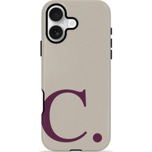 Piyasa Sepeti iPhone 16 Plus Vorian Magsafe Çift Katmanlı Darbe Korumalı Kılıf Greige Wine C