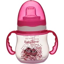 BabyTime BT105 Damla Akıtmaz Pembe 250 ml Kulplu Bardak Sızdırmaz Tasarım ile Kolay Temizlenebilir