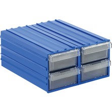 Sembol Plastik Set300 4 Çekmeceli Kutu 10,6 cm En 6,2 cm Boy 12,2 cm Yükseklik ile Pratik Depolama