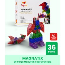 Toyzal Magnatix 36 Parça Manyetik Yapı Oyuncağı - Stem Eğitici Oyuncak - Mobil Uygulama Destekli - 3+ Yaş