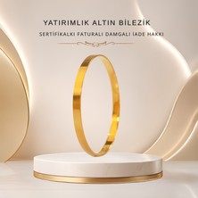Victoria 4 gr Yatırımlık Altın 3 mm Kibrit Çöpü Bilezik  Sertifikali– 22 Ayar Damgalı– Faturalı– Iade Hakkı