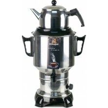 Armağan 6 Litre Kapasiteli Gri Çay Makinesi Çay Otomatı Paslanmaz Çelik ile Hızlı Demleme