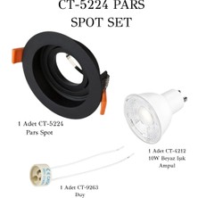 Cata Pars Spot Set ( 1 Adet CT-5224 +1 Adet CT-4212 Beyaz Işık + 1 Adet CT-9263)