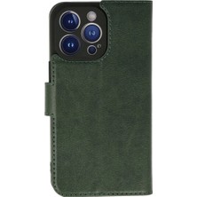 Halkhouse Iphone 13 Pro Max Kılıf Suni Deri Görünümlü Kartlıklı Standlı Cüzdan Deluxe Kapak
