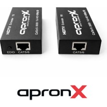Apronx APX-60M CAT5E/CAT6 60M Fullhd 1080P 3D HDMI Extender