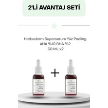Herbaderm Superserum Yüz Peeling Aha %10 Bha %2 30 ml Ikili Set