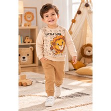 Tucan Kids Erkek Çocuk Aslan Baskılı Ikili Eşofman Takımı Sweatshirt Eşofman