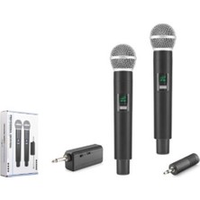 Hadron HDX2802 Uhf Kablosuz 2 Mikrofonlu Set 6.35 mm Siyah