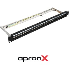 Apronx APX-UTP24B 24 Port FTP24 Blank (Boş) Zırhlı Patch Panel EBUTP24