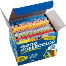 Robercolor Giotto Karışık Renkler 100'lü Tebeşir Okul Ürünleri Yuvarlak Tozsuz Tasarım