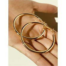 ABBA Collection Kadın L Boy Gold Halka Küpe