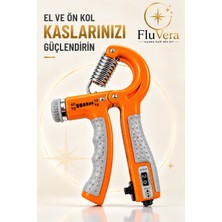 Fluvera El ve Ön Kol Güçlendirici El Yayı 10-60 kg Ayarlanabilir Dijital Sayaçlı El Kavrama Egzersiz Aleti