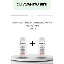 Herbaderm Sebum Dengeleyici Serum Yağlı ve Akne 20 ml Ikili Set