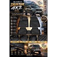 Gold Dacia Duster 4x2 2023 Uyumlu 3D Tpe Oto Paspas – Araca Özel Tam Uyumlu, Havuzlu, Kokusuz, Kaymaz 4 Parça Set
