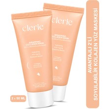 Clerie Soyulabilir Kolajen Yüz Maskesi Tip 1 ve Tip 3 Hidrolize Kolajen 2'li Set 2X50ml