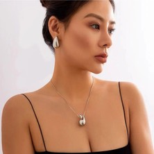 İlraysa Gözyaşı Damlası Model Kolye ve Küpe Seti
