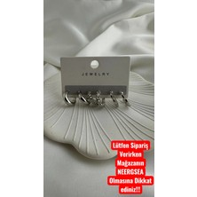 GREENSEA Kadın Çelik 6’lı Küpe