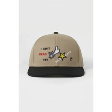 PataCute I Ain't Dead Yet Bej Snapback Şapka