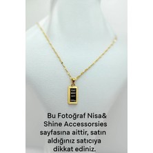 Nisa Home Kadınaltın Külçe Altın Görünümlü Çelik Kolyeli Zincir Paslanmaz Dayanıklı,şık ve Zarif Tasarım