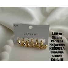 GREENSEA Kadın Çelik 6 Lı Küpe Seti
