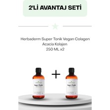 Herbaderm Super Tonik Vegan Colagen Acacia Kolajen 250 ml Ikili Set