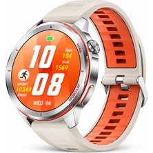 Bagajon Kalobee SK58 Premium Akıllı Saat 1.53” – Bluetooth Arama & Çağrı Cevaplama, Aı Sesli Asistan, Kalp Ritmi, Uyku ve Spor Takibi, IP68-TURUNCU