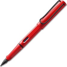 Lamy Safari Dolma Kalem Kırmızı Metal Siyah Klıps