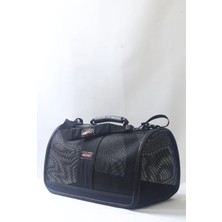 Migno Flybag Safir Fileli Model Kedi Köpek Taşıma Çantaları - Siyah