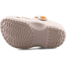 Vestora Ekru Figürlü Günlük Bahçe Sahil Plaj Kreş Unisex Çocuk Terlik & Sandalet