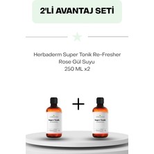 Herbaderm Super Tonik Re-Fresher Rose Gül Suyu 250 ml Ikili Set
