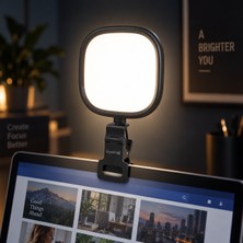 CoverZone 10W 120 LED Video Konferans Dolgu Işığı 3000-6000K 400 Lm 90RA 5V/2A Abs+Pc Klipsli Video Görüşme Aydınlatması | Saywin F-682A