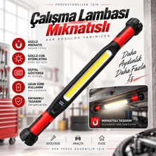 Nzb Çalışma Lambası Mıknatıslı ve Askılıklı 4 Modlu Type-C Şarjlı LED Tamirhane Yol Lambası