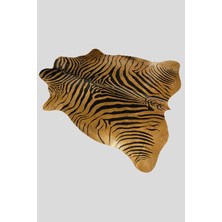 Nuance Atelier Home Hakiki Dana Post Halı - Kahverengi Zebra Desen - 200 x 215 cm