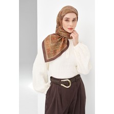 Silk Home Velora Eşarp Etnik Desen Koyu Turuncu 90X90