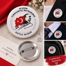 Masalsı Concept 29 Ekim Cumhuriyet Bayramı Rozeti Kartlı Jelatinli 15 Adet Iğneli Rozet