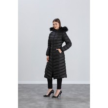 Space Fashion Kadın Uzun Şişme Mont