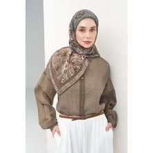 Silk Home Monare Eşarp Modern Yeşil Kahve 90X90