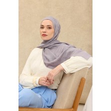 Silk Home Naia Pamuk Şal Çiçek Desen Gümüş