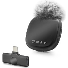 Skygo Kablosuz Yaka Mikrofonu Type-C Siyah R8-1