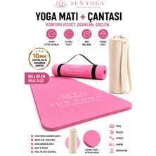 SUNYOGA Yoga Seti 10 mm Kaymaz Mat ve %100 Pamuk Çanta