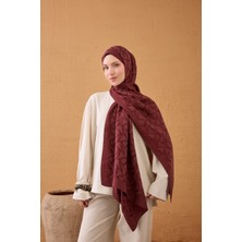 Silk Home Naia Pamuk Şal Aris Bordo