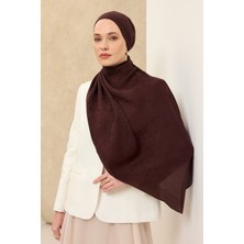 Silk Home Naia Pamuk Şal Maxi Monogram Acı Kahve