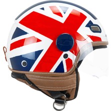 Cgm 191K Uk Bianco Blu Rosso Sagomata Açık Kask / M