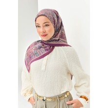 Silk Home Velora Eşarp Etnik Desen Koyu Mor 90X90