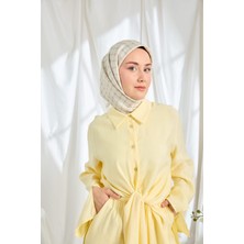 Silk Home Twill Ipek Eşarp Monogram Krem